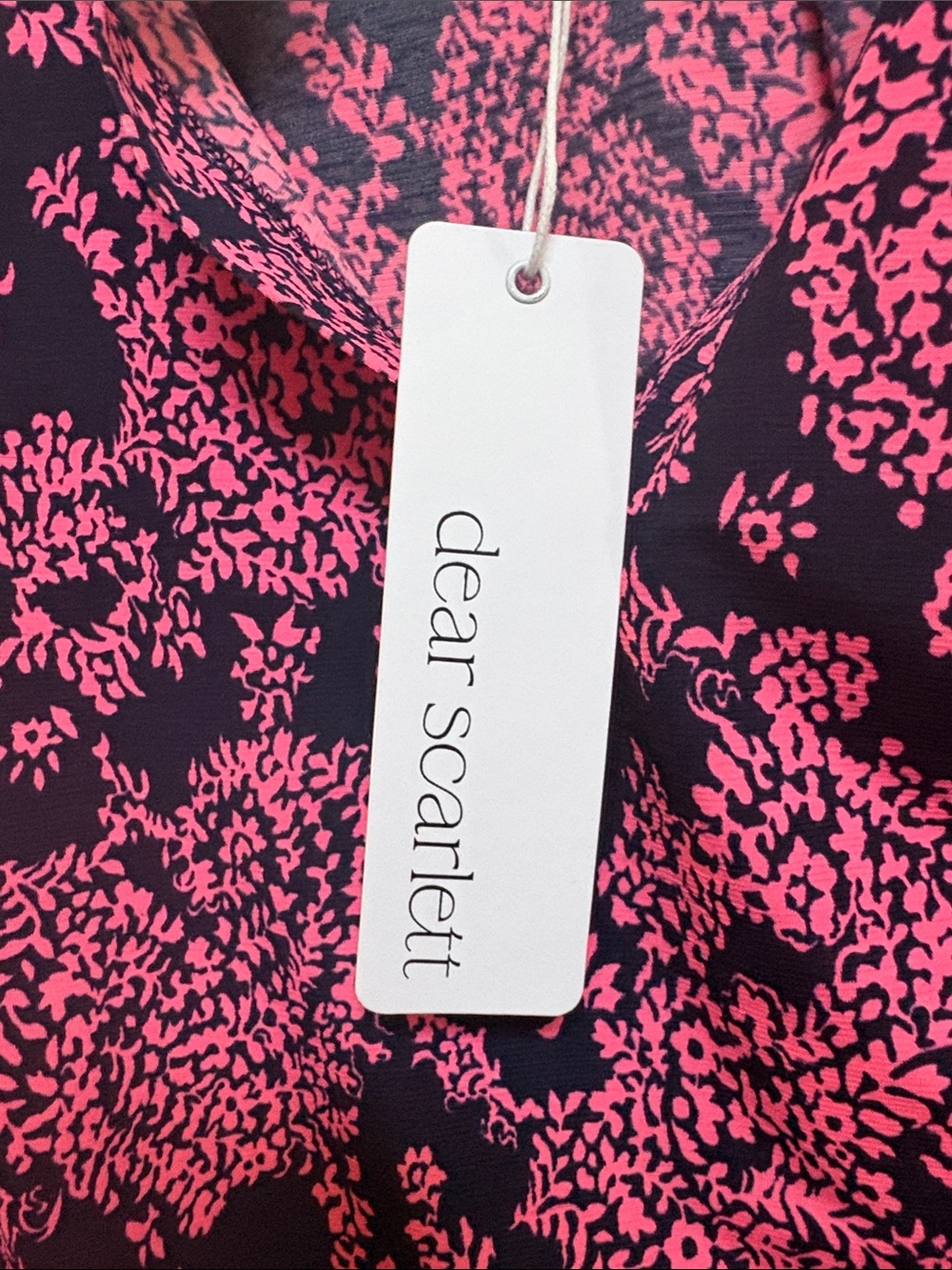 dear scarlett Navy & Pink Floral Wrap Tunic - Picture 2 of 3